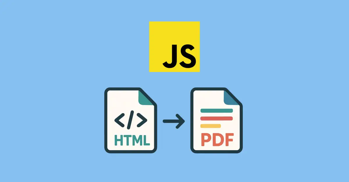Convert HTML to PDF in JavaScript