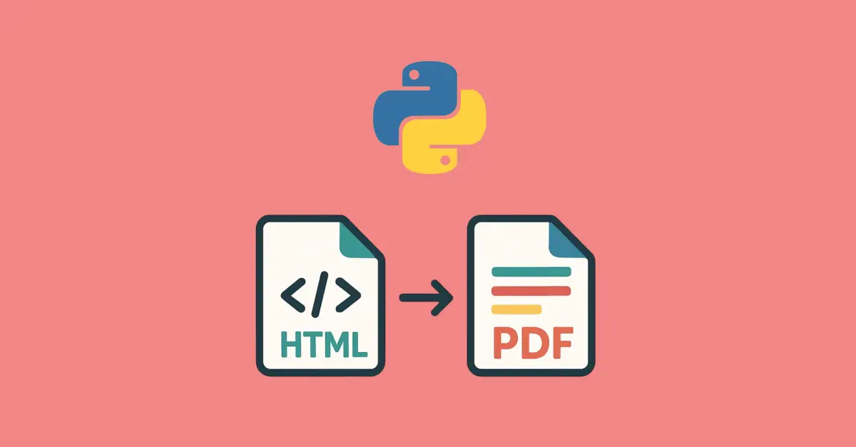 Convert HTML to PDF in Python